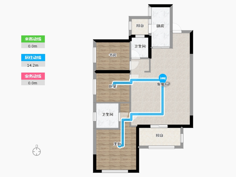 四川省-成都市-隆腾公园城-86.07-户型库-动静线