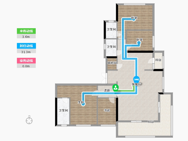 广东省-佛山市-保利江缦-158.14-户型库-动静线