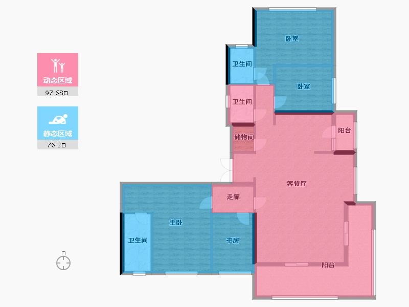 广东省-佛山市-保利江缦-158.14-户型库-动静分区