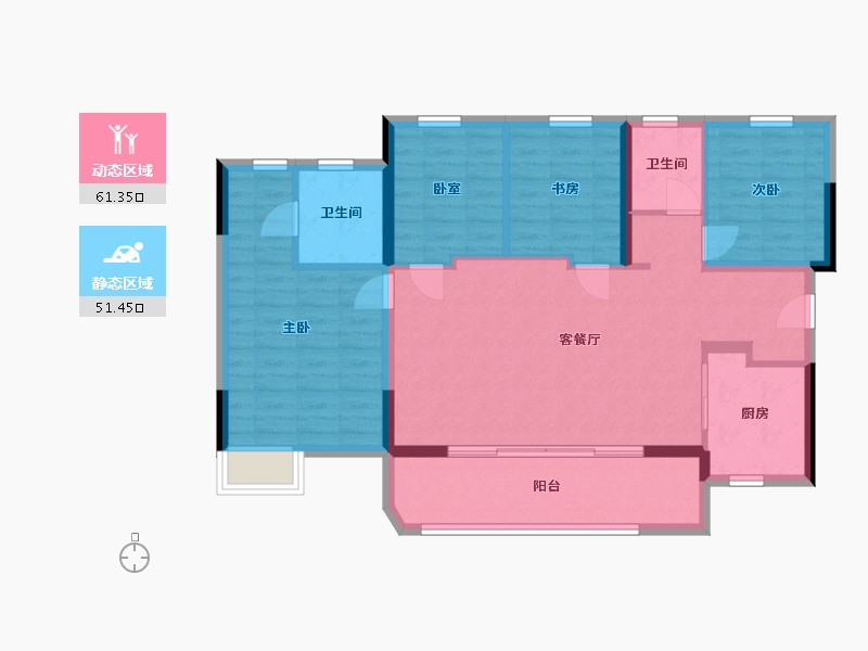 四川省-成都市-隆腾公园城-101.93-户型库-动静分区