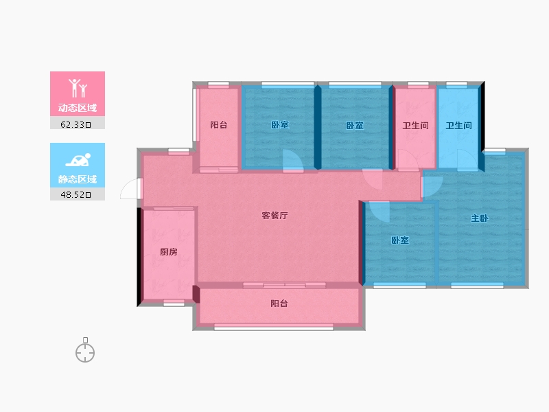 贵州省-贵阳市-建发央著和玺书香府缦云-99.08-户型库-动静分区