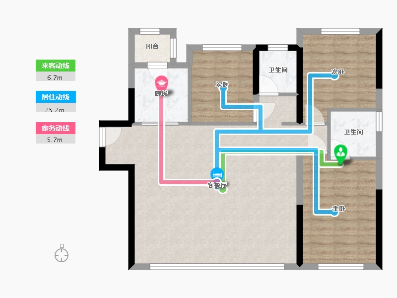 四川省-成都市-蜀道翰林府-84.23-户型库-动静线