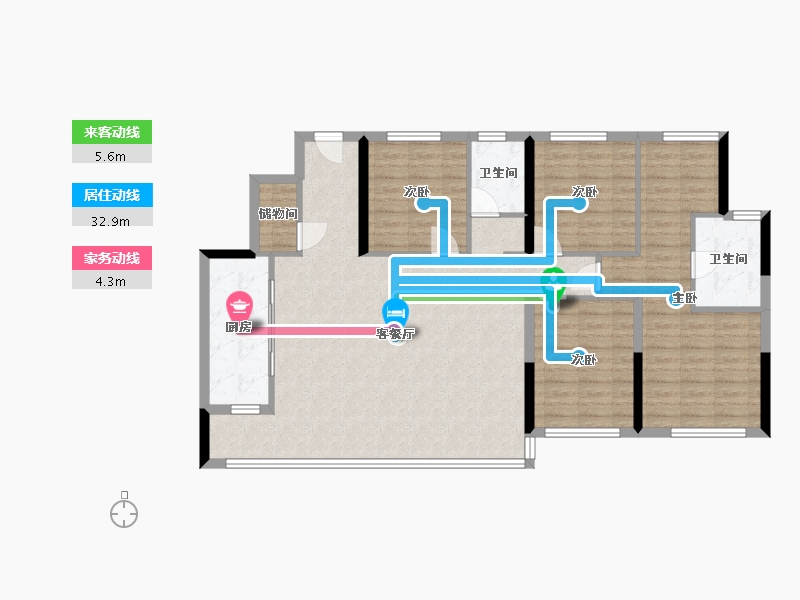 四川省-成都市-蜀道翰林府-117.07-户型库-动静线