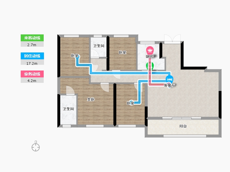 四川省-成都市-新希望·长粼府-105.97-户型库-动静线