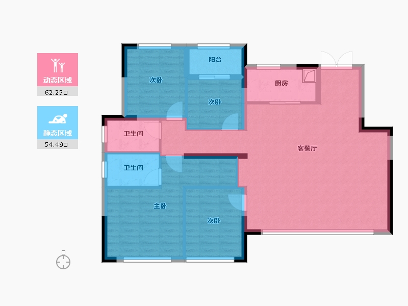 四川省-成都市-华润置地上璟润府-105.32-户型库-动静分区