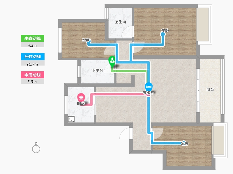 江苏省-徐州市-隐山观湖-88.00-户型库-动静线