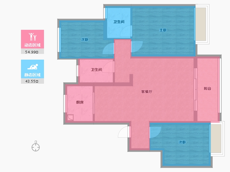 江苏省-徐州市-隐山观湖-88.00-户型库-动静分区