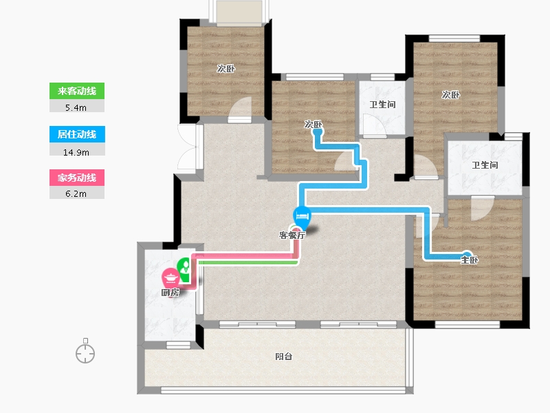 四川省-成都市-西悦云庭-112.18-户型库-动静线