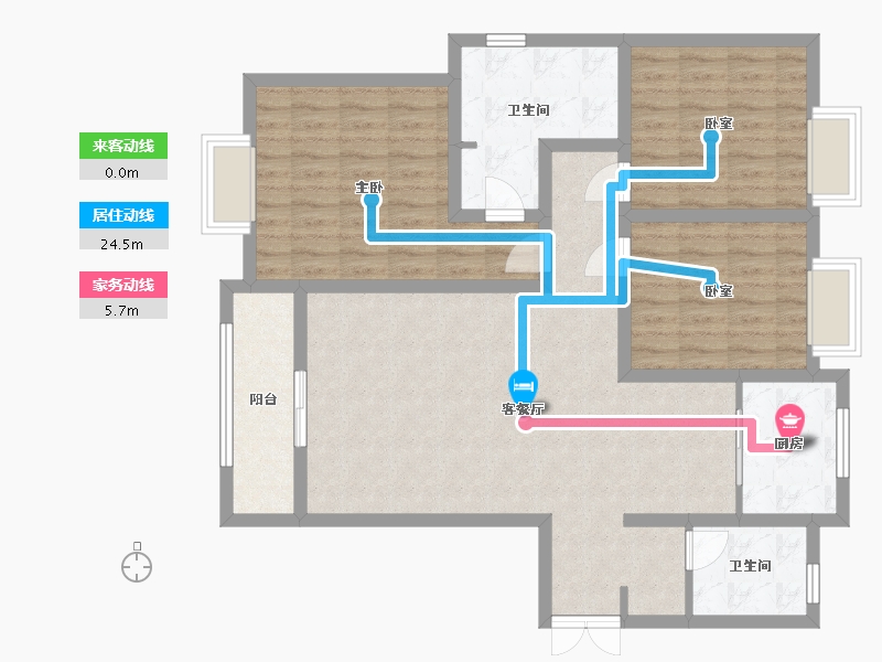 河南省-驻马店市-金居御府-105.05-户型库-动静线