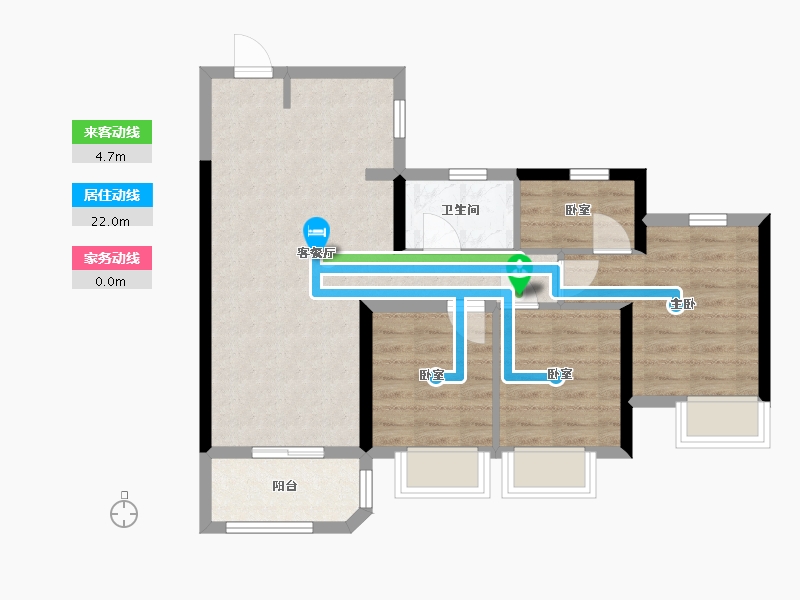 广东省-广州市-中海观云府-67.39-户型库-动静线