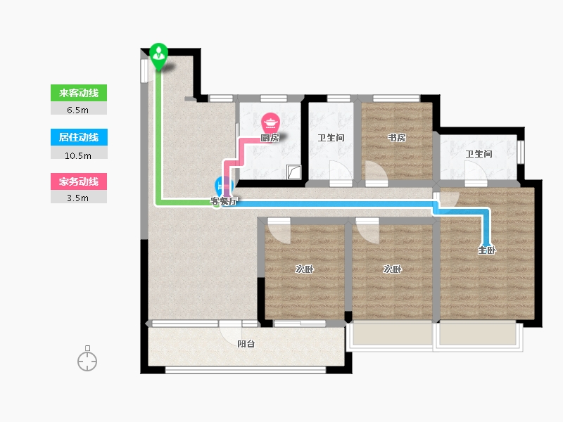 山东省-青岛市-中海世纪寰宇-114.40-户型库-动静线