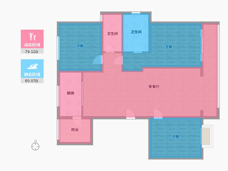 山西省-太原市-创新绿城-137.84-户型库-动静分区