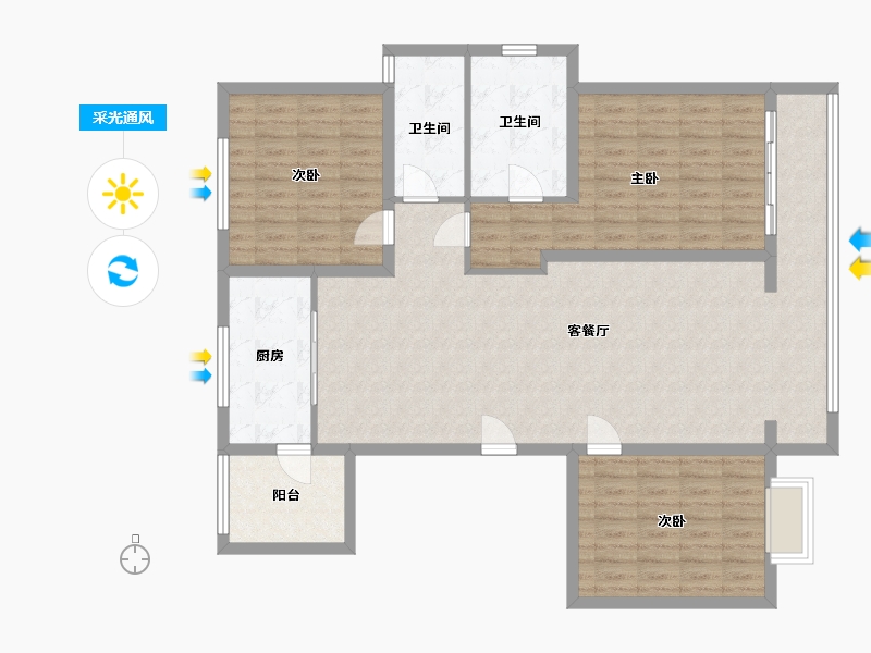 山西省-太原市-创新绿城-137.84-户型库-采光通风