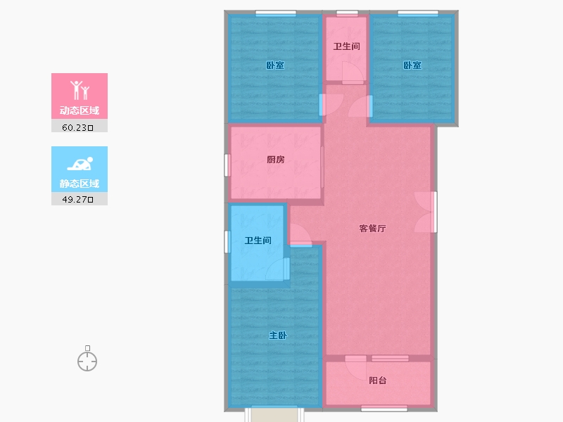 河北省-张家口市-尚峰悦庭-102.40-户型库-动静分区