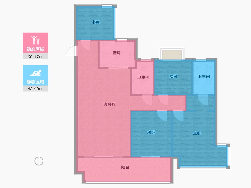 陕西省-汉中市-国宾一号-99.20-户型库-动静分区