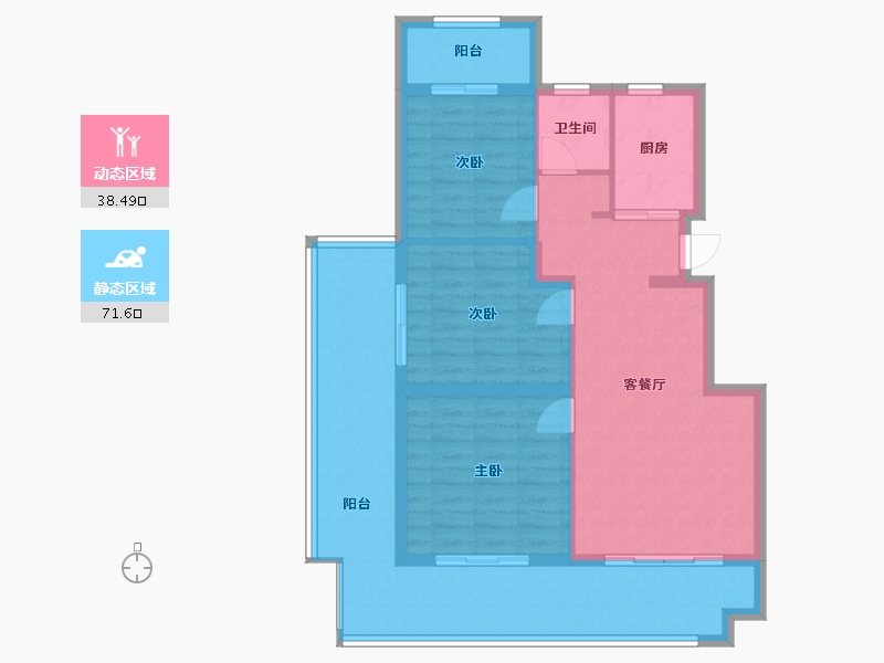 河南省-三门峡市-嵩基如意府-92.00-户型库-动静分区