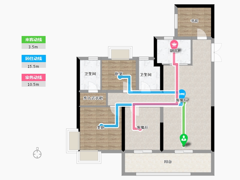 陕西省-汉中市-国宾一号-98.40-户型库-动静线