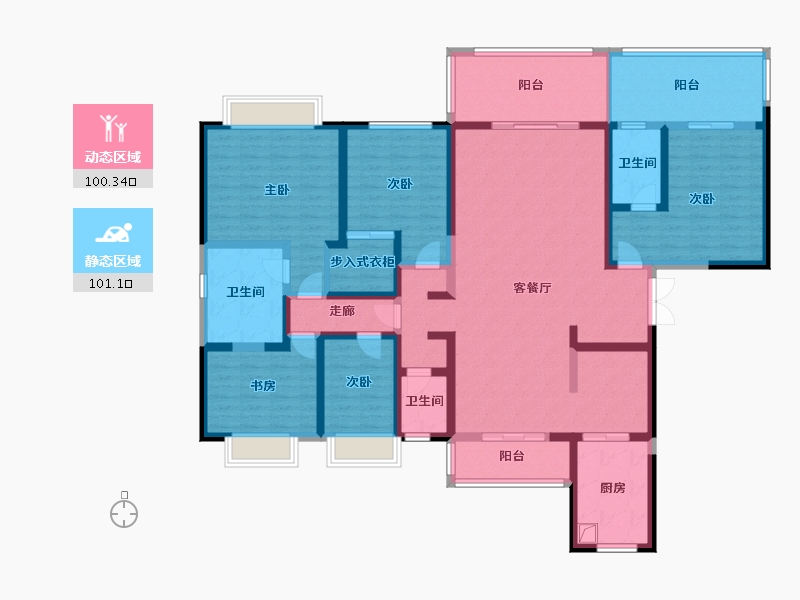 湖南省-怀化市-学府壹号-200.00-户型库-动静分区