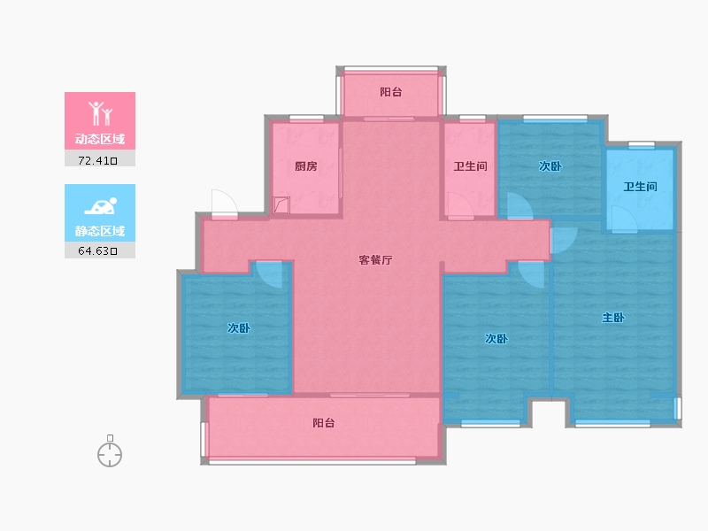 江苏省-无锡市-无锡美的国宾府-120.00-户型库-动静分区