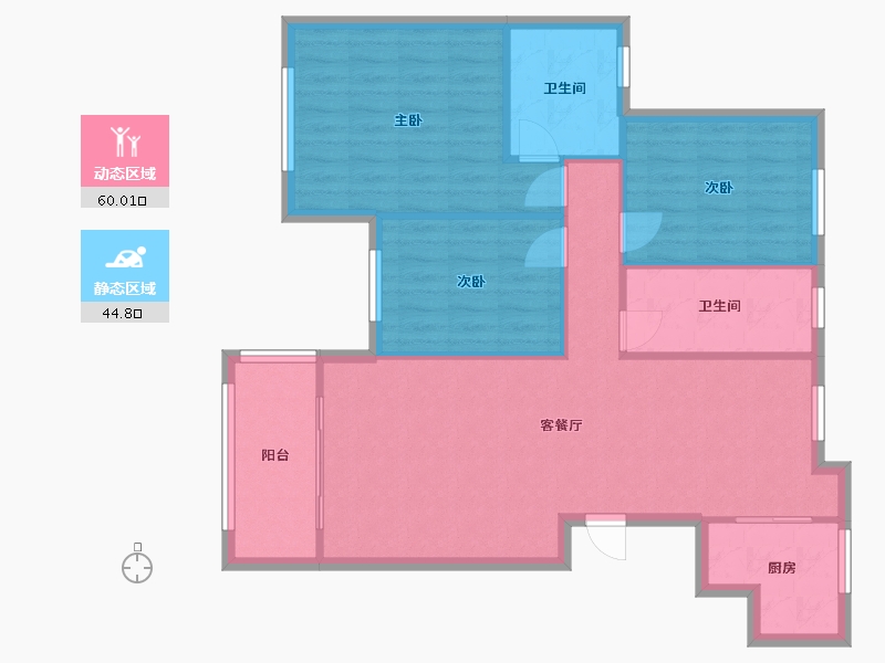 江苏省-南京市-北外滩水城-94.40-户型库-动静分区