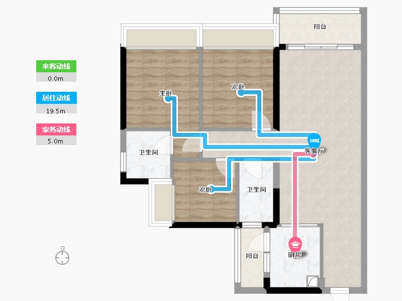 广东省-佛山市-博悦湾-84.40-户型库-动静线