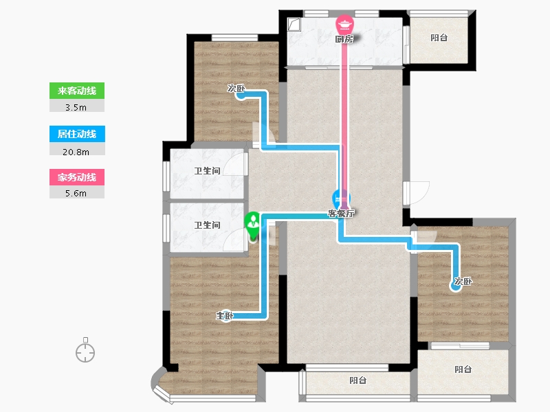 山东省-潍坊市-嘉沅国际城-119.06-户型库-动静线