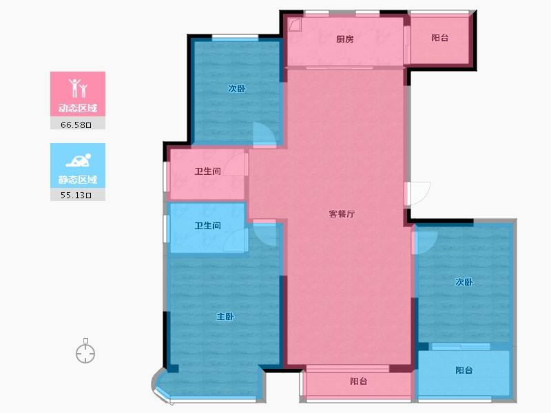 山东省-潍坊市-嘉沅国际城-119.06-户型库-动静分区