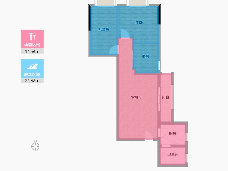 广东省-广州市-海外花园-67.00-户型库-动静分区