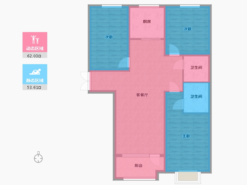 河北省-张家口市-尚峰悦庭-104.00-户型库-动静分区