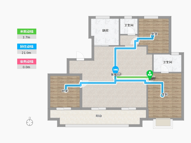 浙江省-台州市-玖著里-116.00-户型库-动静线