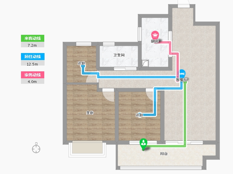 江苏省-无锡市-长兴秀江南水岸名苑-81.00-户型库-动静线