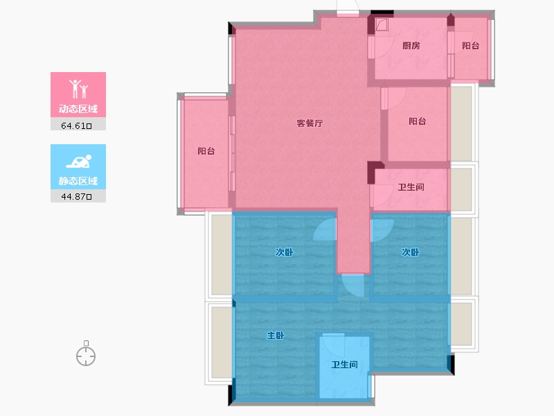 广东省-惠州市-中洲天御-97.60-户型库-动静分区