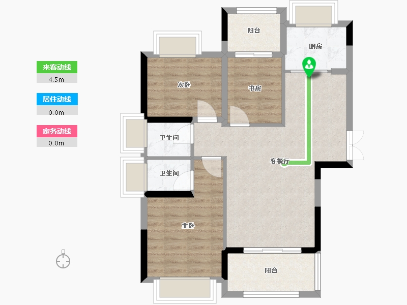 福建省-宁德市-玖珑国际-102.36-户型库-动静线