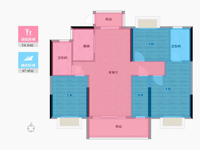 江西省-上饶市-十里春风-93.60-户型库-动静分区