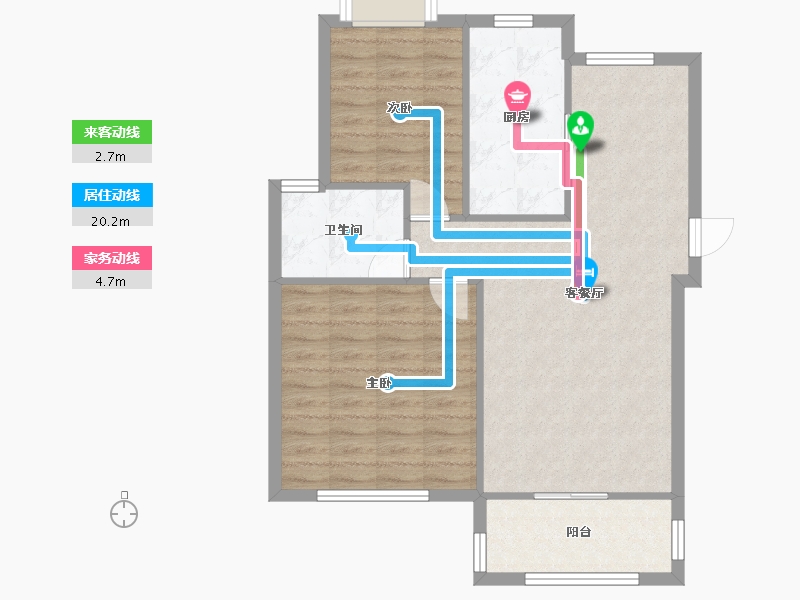 江苏省-苏州市-永平家园-73.44-户型库-动静线