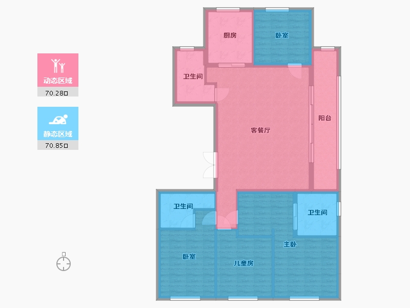 福建省-福州市-白马映书台-136.80-户型库-动静分区