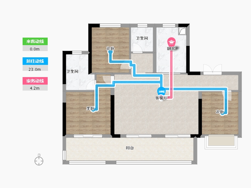 安徽省-合肥市-远大九璟湾-95.74-户型库-动静线