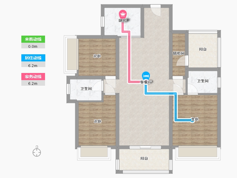 广东省-汕尾市-龙光玖龙府-104.96-户型库-动静线