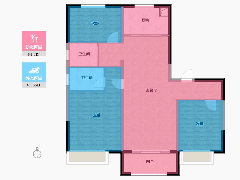 河北省-承德市-碧桂园江山赋-100.00-户型库-动静分区