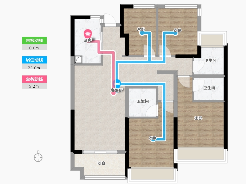 广东省-中山市-天汇花园-84.20-户型库-动静线