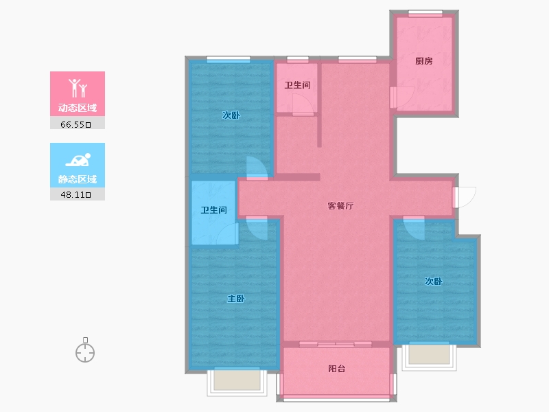 河南省-商丘市-江南花园龙悦城-102.54-户型库-动静分区