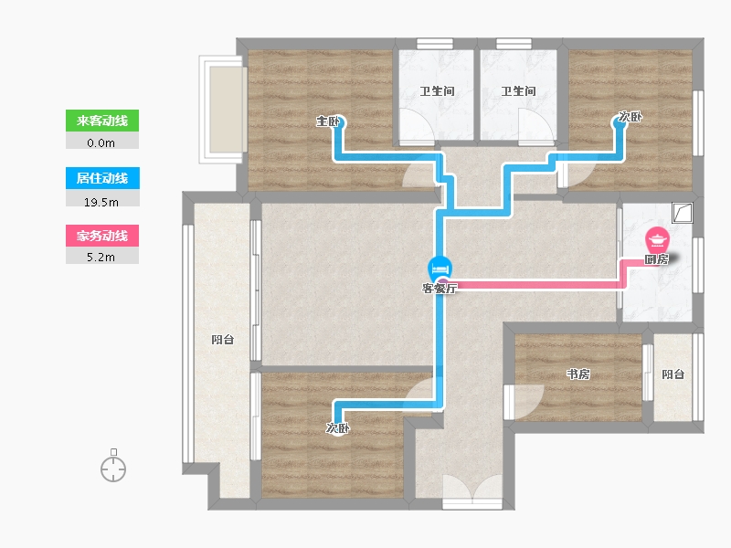 河北省-邯郸市-壹号院-103.94-户型库-动静线