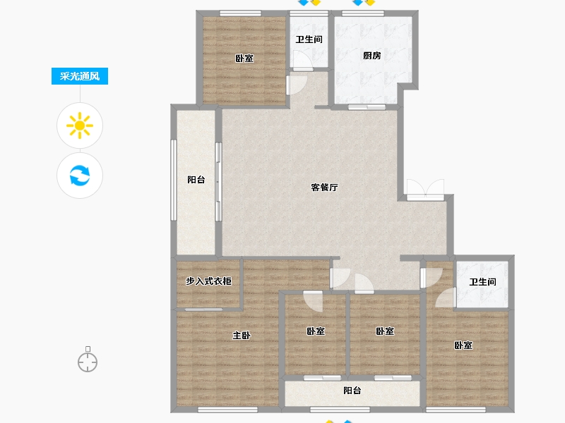 浙江省-温州市-鹿城壹号-188.00-户型库-采光通风