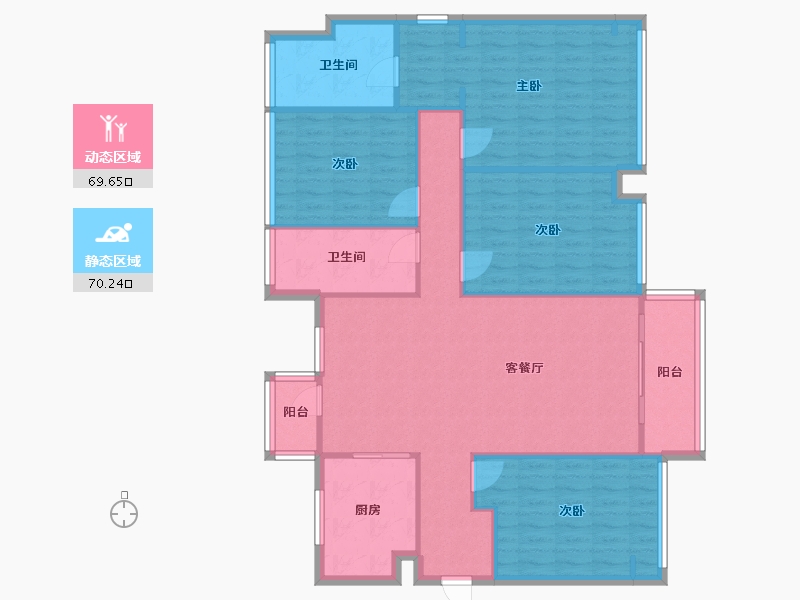 广东省-广州市-中交蓝色海湾-113.60-户型库-动静分区