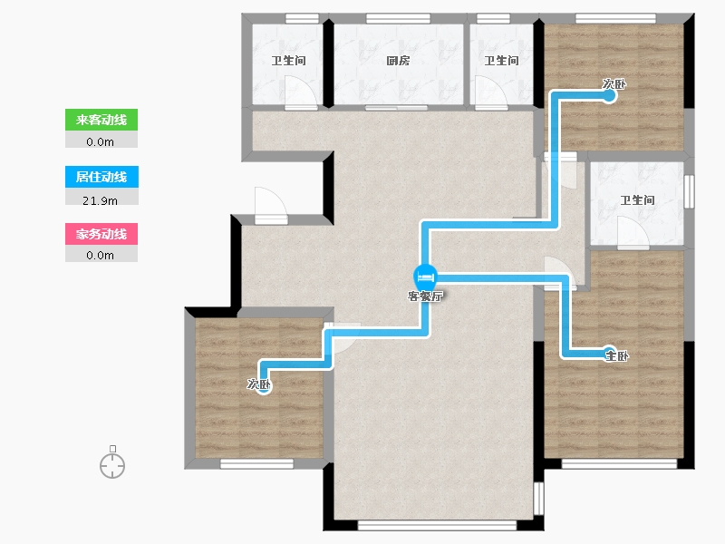 辽宁省-鞍山市-新东方天地-113.60-户型库-动静线