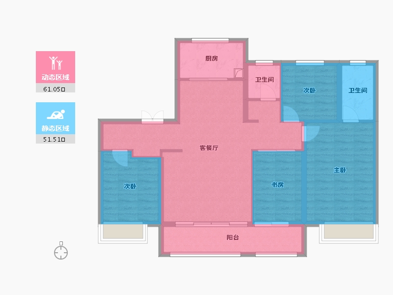 山东省-潍坊市-众成新华生活城-111.24-户型库-动静分区