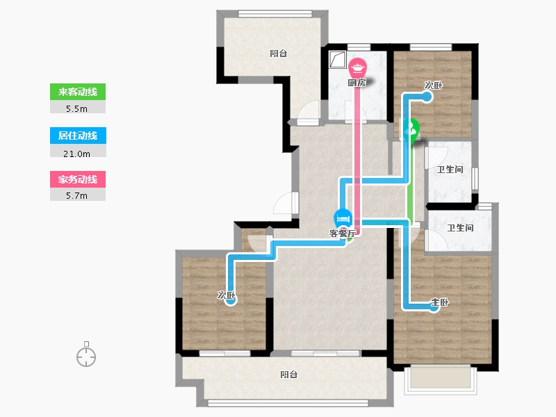 河南省-安阳市-滑台一号-100.00-户型库-动静线