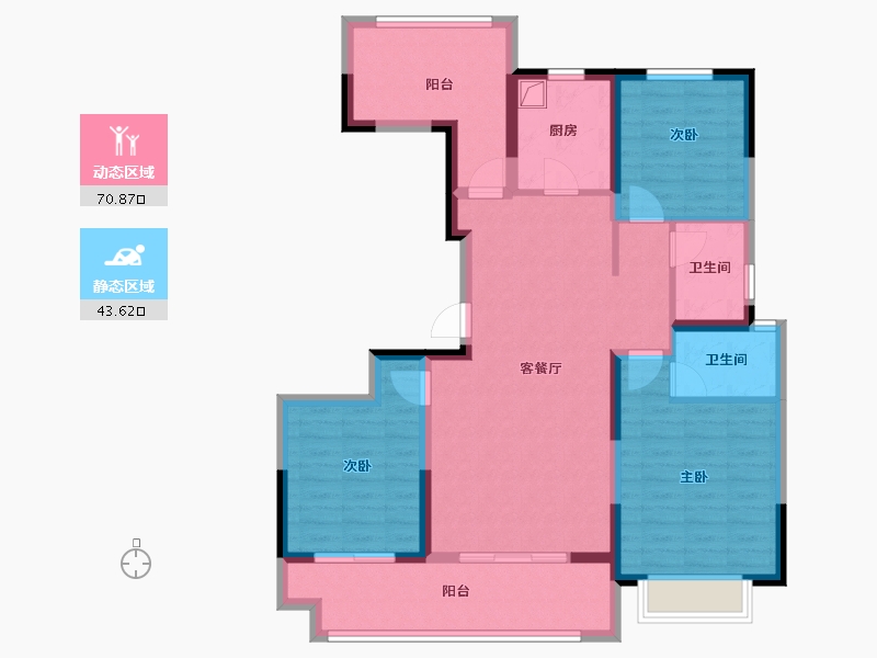 河南省-安阳市-滑台一号-100.00-户型库-动静分区