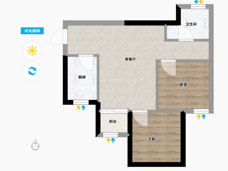 广东省-深圳市-星河盛境-45.00-户型库-采光通风