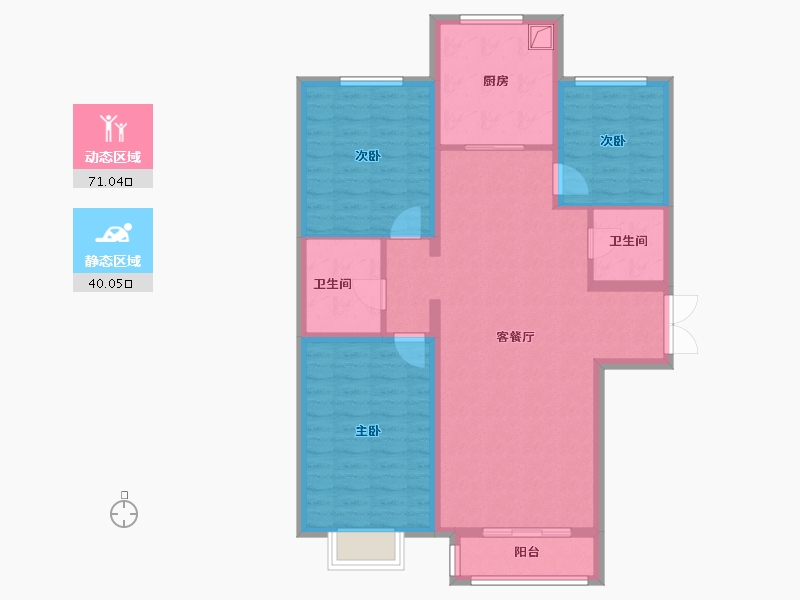 山西省-大同市-锦瑞文源-108.80-户型库-动静分区